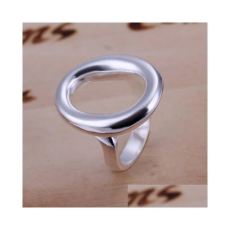 unisex sterling silver plated open o ring gssr008 fashion 925 silver plate rings