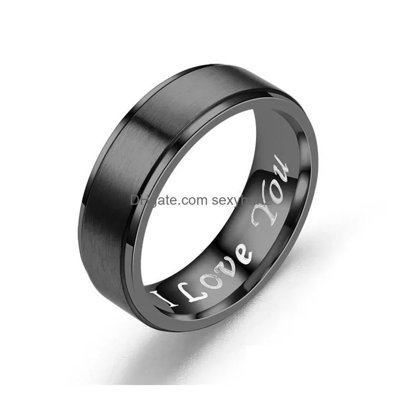 wedding rings sets i love you stainless steel rings for men women arrival engagement rings