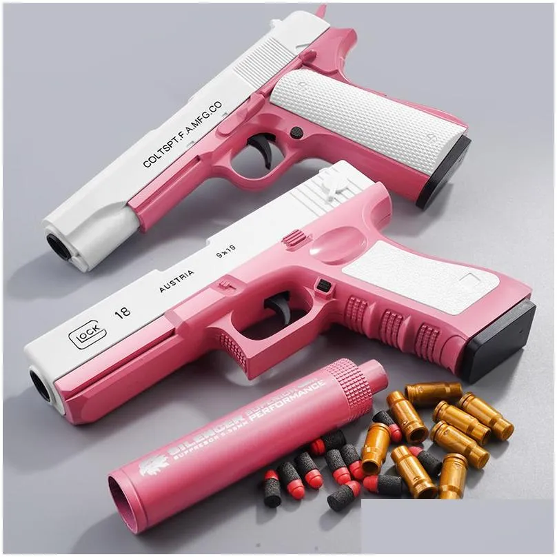 Pistolet jouet pour enfants pistolet jouet avec des balles douces colorées
