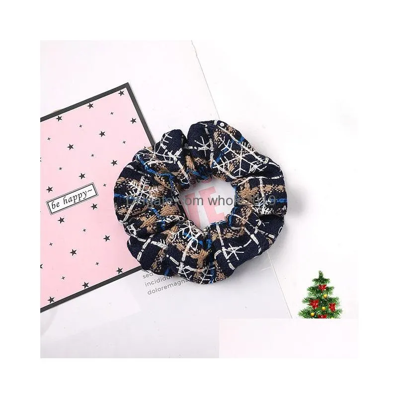 Christmas Organizer Large Elastic Ponytail Holder Scrunchies For Women