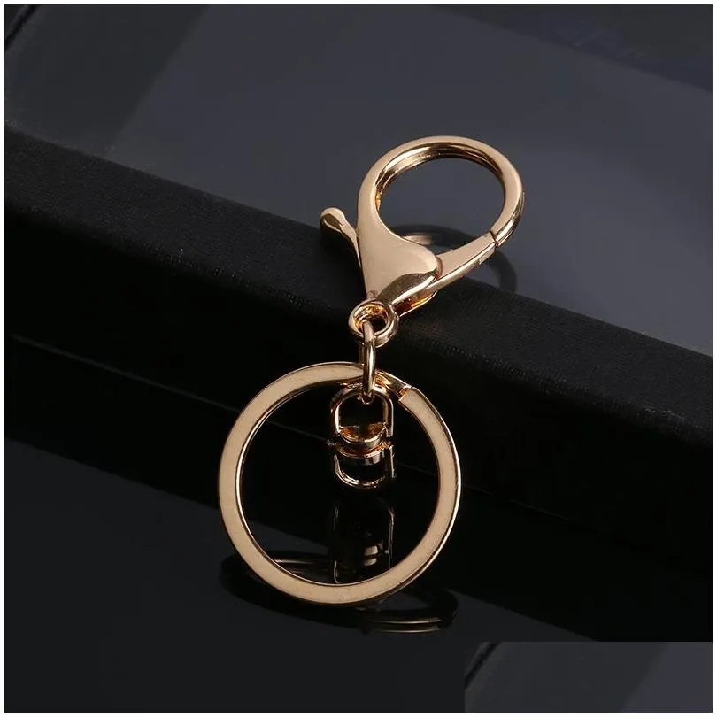  ship colorpreserving electroplating keychain diy allmatch lobster clasp gift key rings gskr195 mix order 60 pieces a lot