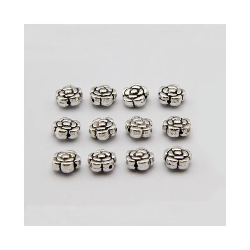 epacket dhs diy antique camelliashaped spacer accessories gsdwz069 tibetan silver spacers