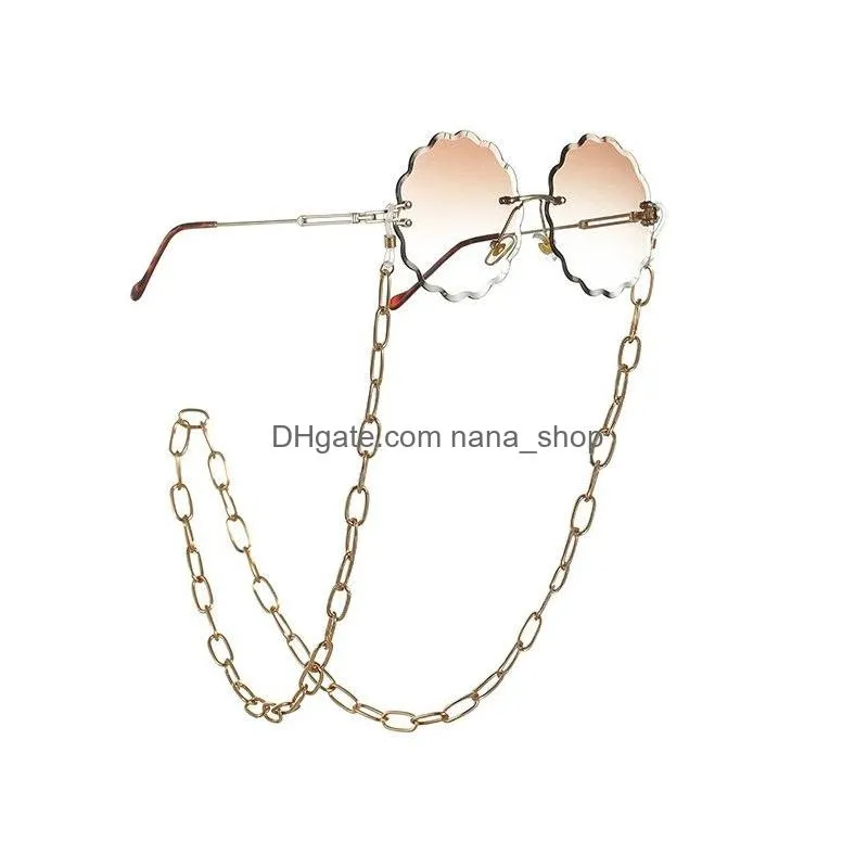 glasses chain straps metal lanyard women simple long lattice chain for sunglasses cords accessories