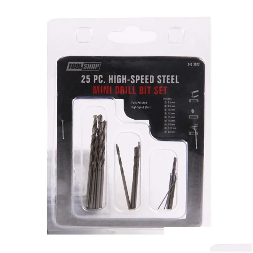  highspeed steel mini drill bit set shank twist drill for wood and metal drilling straight shank