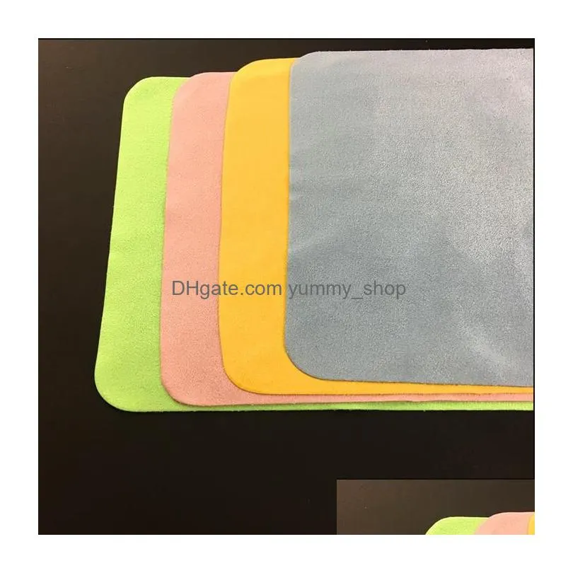dhs shipp 15x18cm clothes suede mirror cloths microfiber mobile phone screen lens wiping cloth gscjb009