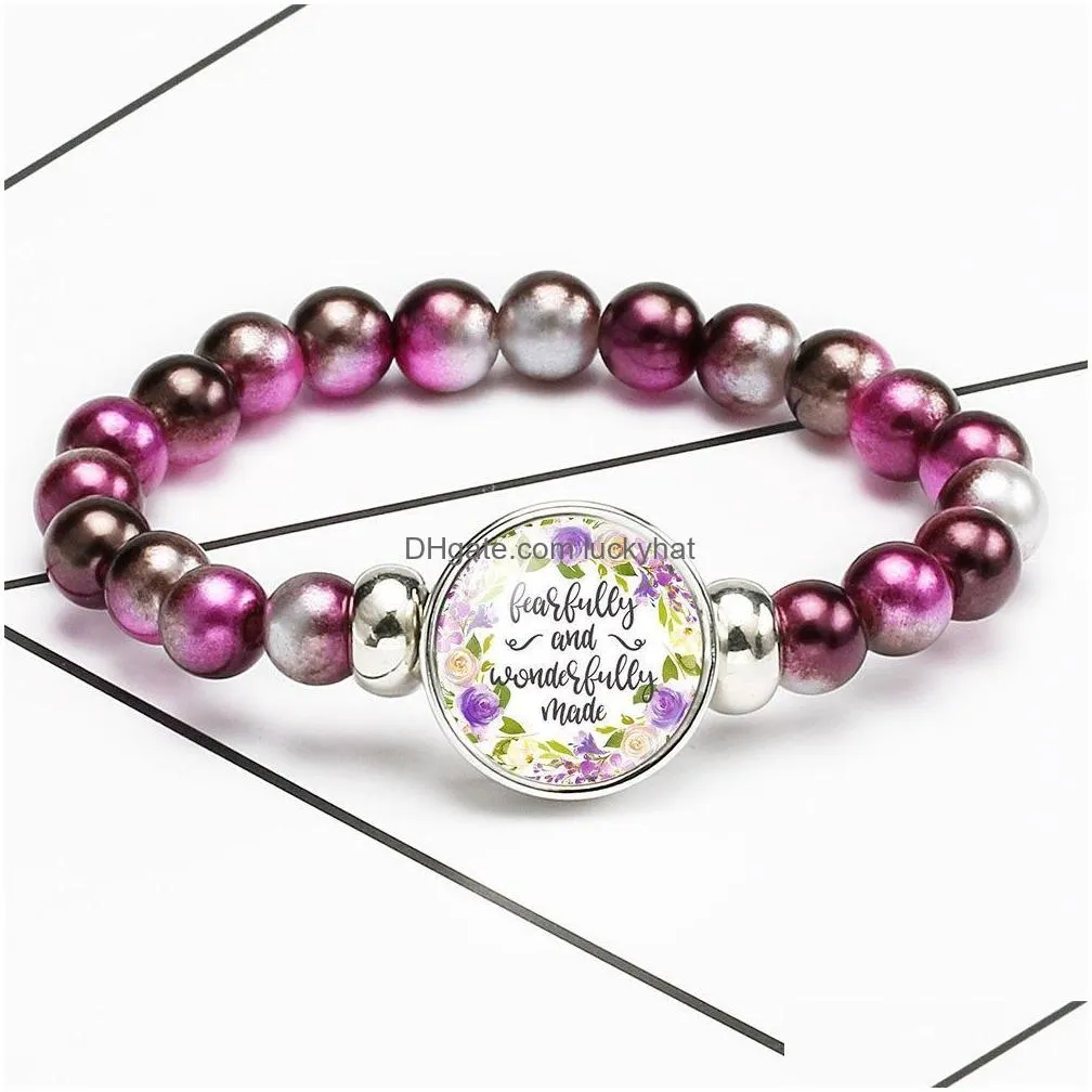 religion christian scripture bracelet for women men catholic acrylic rosary beads chains bangle bible verse charm fashion jewelry gift