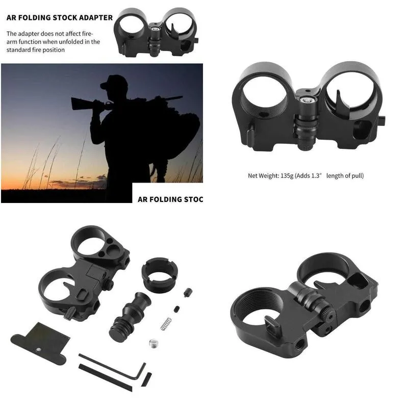 tripods tactical ar folding stock adapter ar15/m16 gen3m hunting accessories black