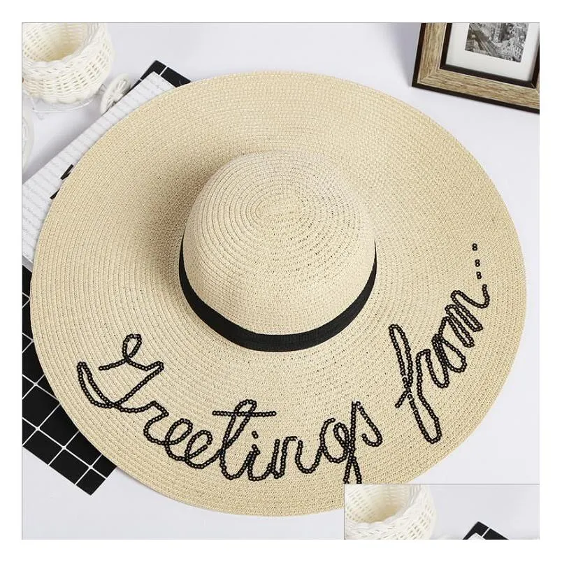 on sale fashion ladies embroidered sunhat with star hat gscm067a summer korean beach hat caps wide brim hats