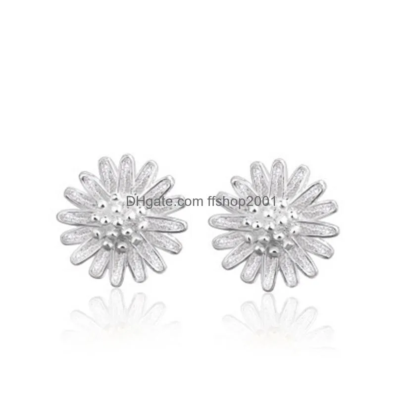 cute sweet flower stud earrings 2020 fashion delicate small daisy earrings female elegant ear jewelry for women girl gift