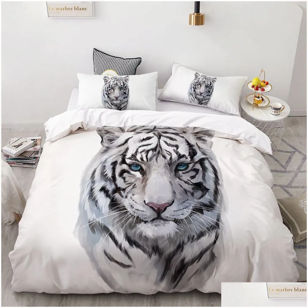 3d print bedding set custom duvet cover set king/europe/usa comforter/quilt/blanket cover set animal black  bedclothes 201211