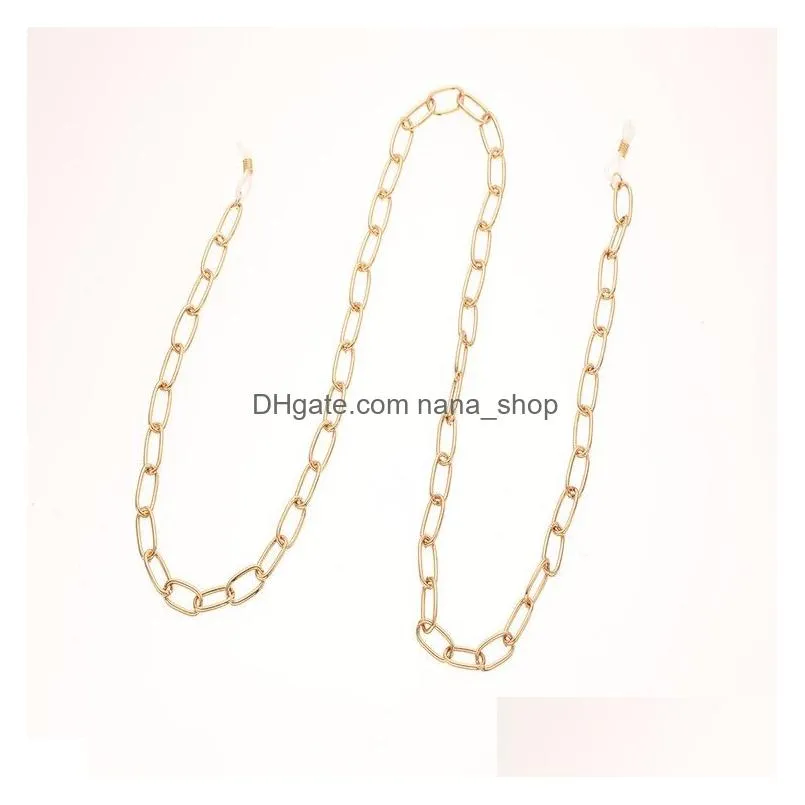 glasses chain straps metal lanyard women simple long lattice chain for sunglasses cords accessories