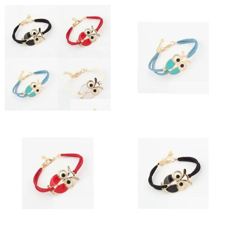 good aaddadd wild belt color owl bracelet fashion bracelet fb179 mix order 20 pieces a lot charm bracelets