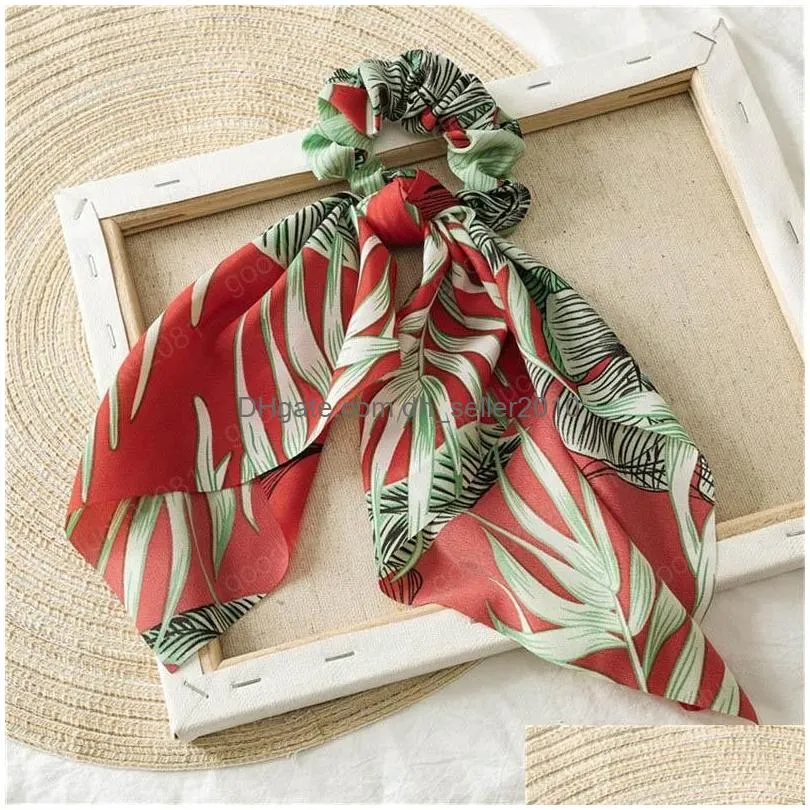 vintage women headwear bow streamers hair scrunchies ribbon hair ties horsetail ties head wrap hairs accessories