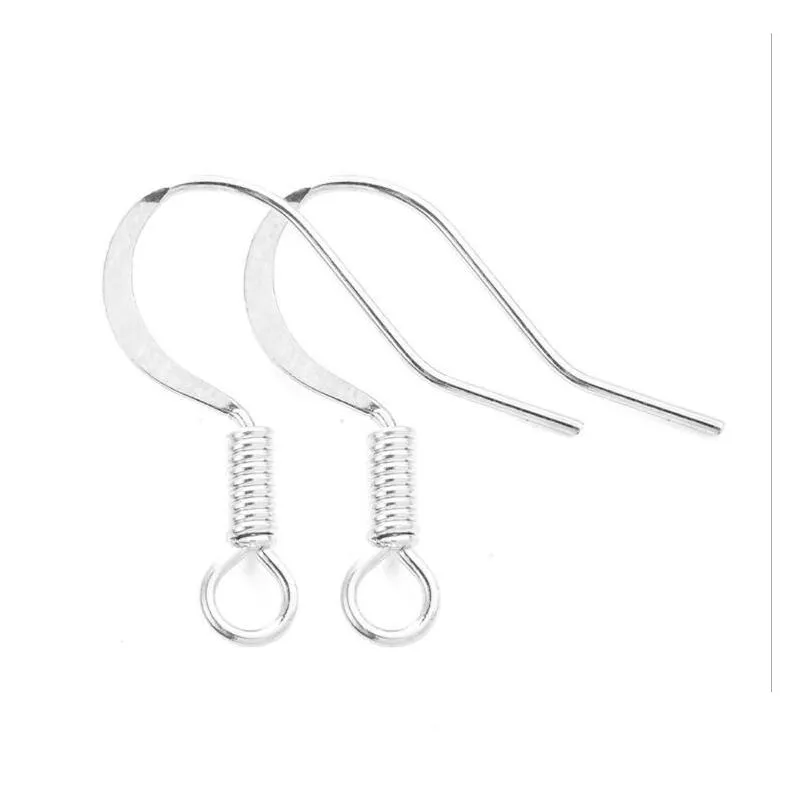 epacket dhs pure silver plated diy ears hook earrings semifinished product hypoallergenic 925 silver gseg015 jewelry accessories ear