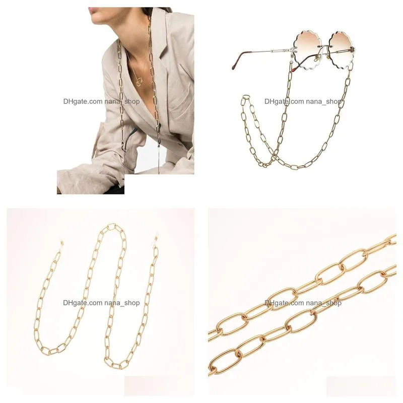 glasses chain straps metal lanyard women simple long lattice chain for sunglasses cords accessories