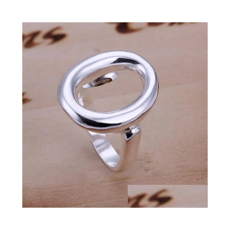 unisex sterling silver plated open o ring gssr008 fashion 925 silver plate rings