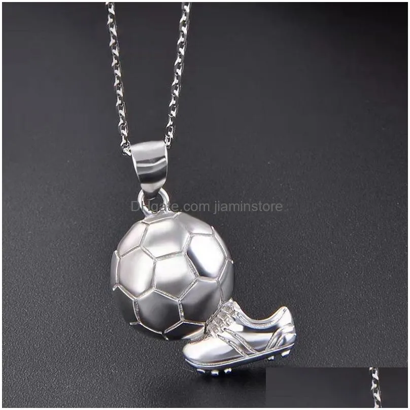 fashion sports football pendant necklaces for for boy men gifts soccer ball men necklace jewelry