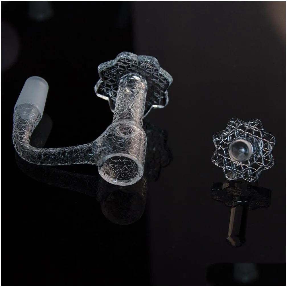 unique terp slurper quartz banger sets smoking accessories etched full welded engrave beveled edge lotus blender nail for dab rigs
