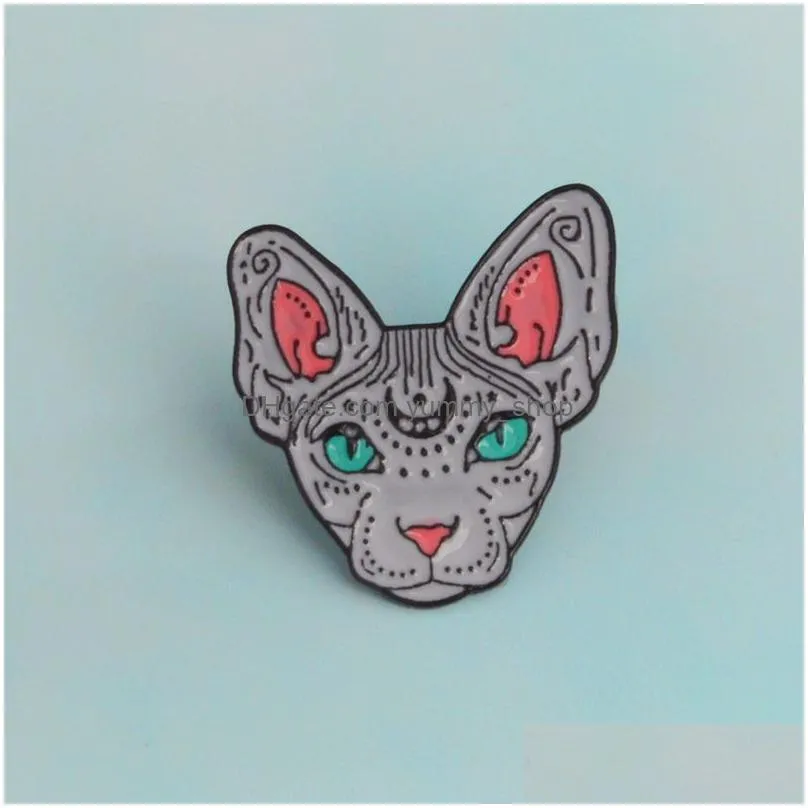 halloween gifts enamel pins creative evil mountain cat metal lapel pins hard enamel brooches cute badge fashion simple design jewelry