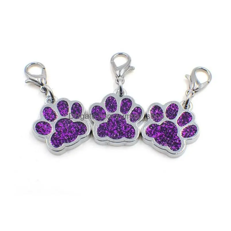 cartoon dog paw silver color fashion key rings keychain for car keys pendant for women man jewelry wholesale