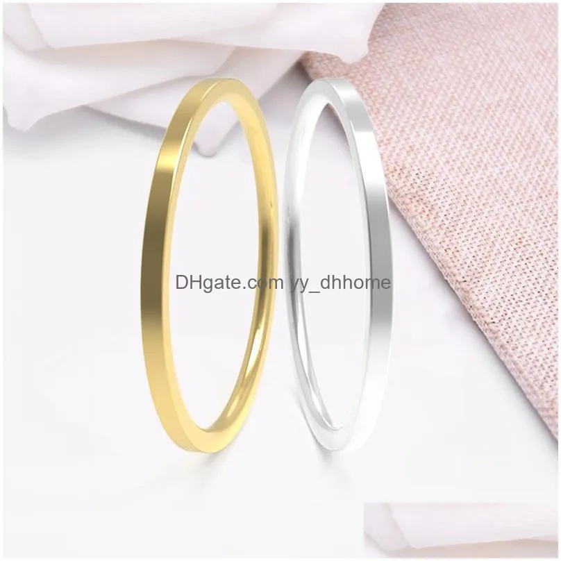 stainless steel rings 1mm slim men women joint tail ring 4 color 316l titanium high polished no fade good quality jewelry accessories