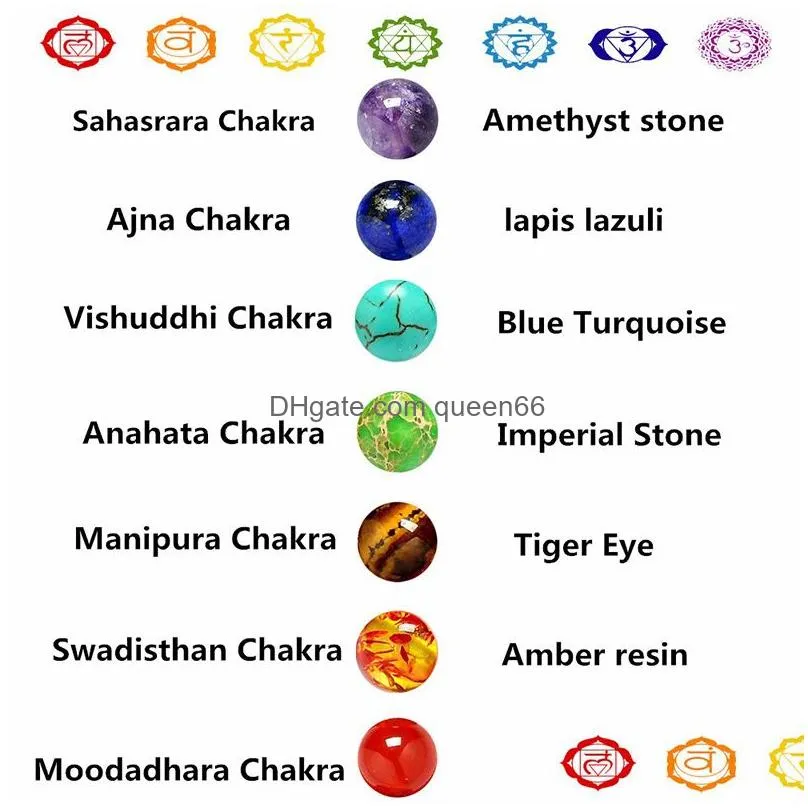 7 chakras bracelets for women crystal healing balance beads nature stone bracelets lotus charms yoga wholesale jewelry