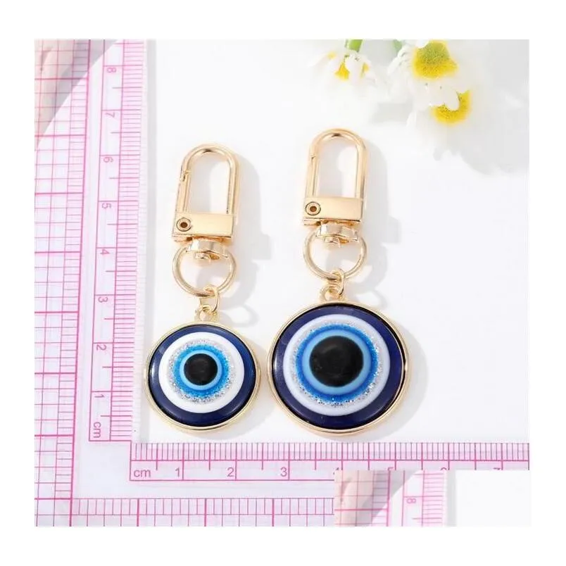 turkish blue eye pendant keychain key ring for men women couple freind gift evil eye bag car accessories wholesale