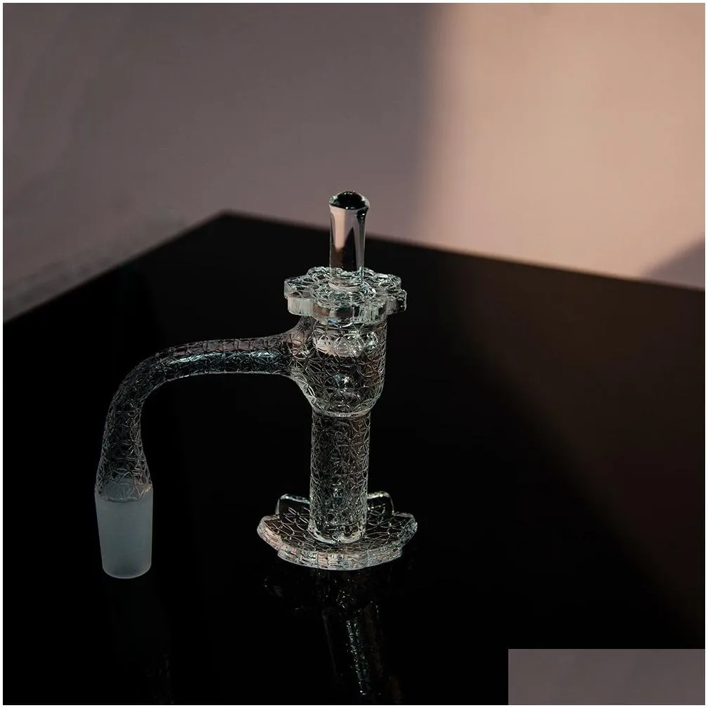 unique terp slurper quartz banger sets smoking accessories etched full welded engrave beveled edge lotus blender nail for dab rigs