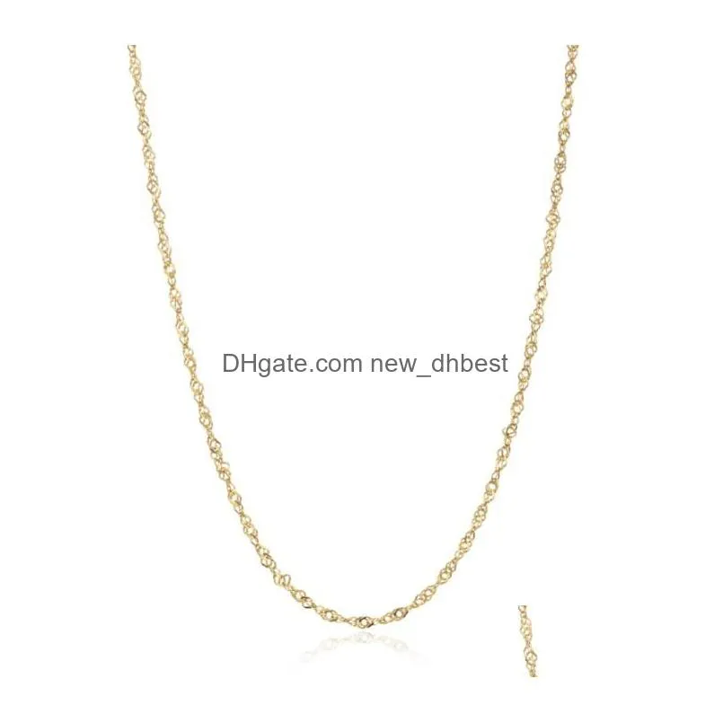 18k gold plated stainless steel necklace chain different styles gold and silver chains for diy making