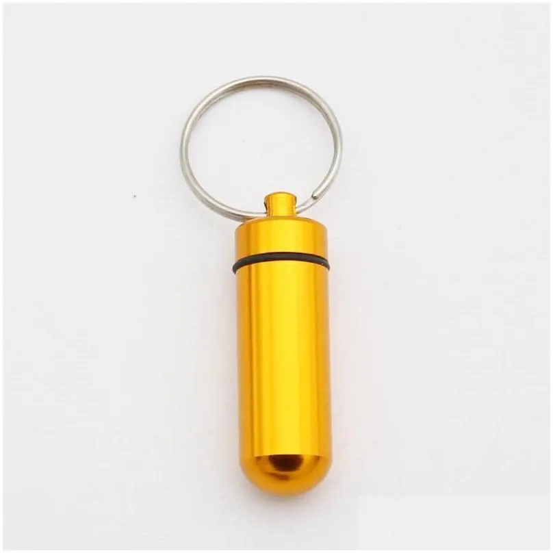 organization waterproof aluminum keychain medication pill box portable mini travel pills boxes medicine vitamin holder container case