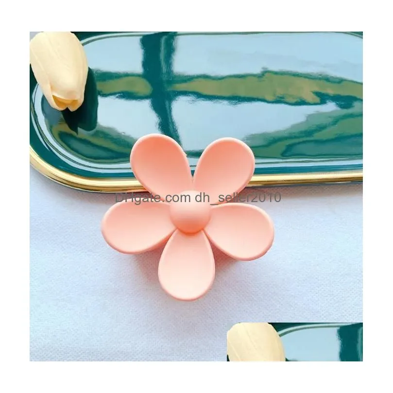 candy colors flower hair clips barrettes hair claws hairdressing tool for women