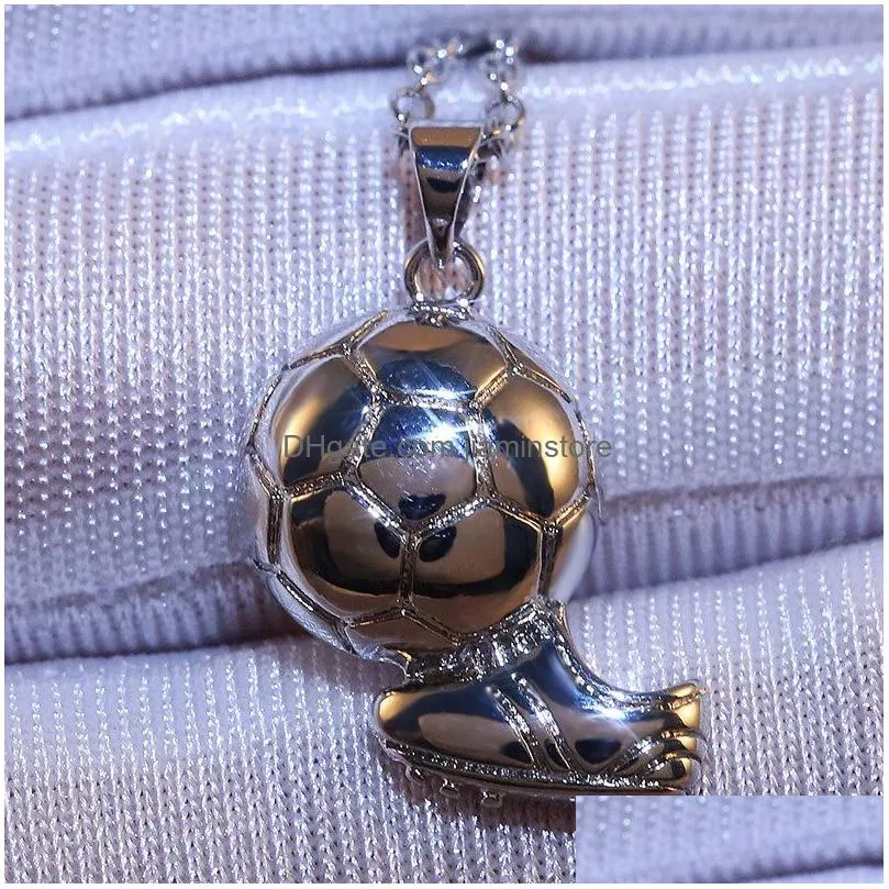 fashion sports football pendant necklaces for for boy men gifts soccer ball men necklace jewelry