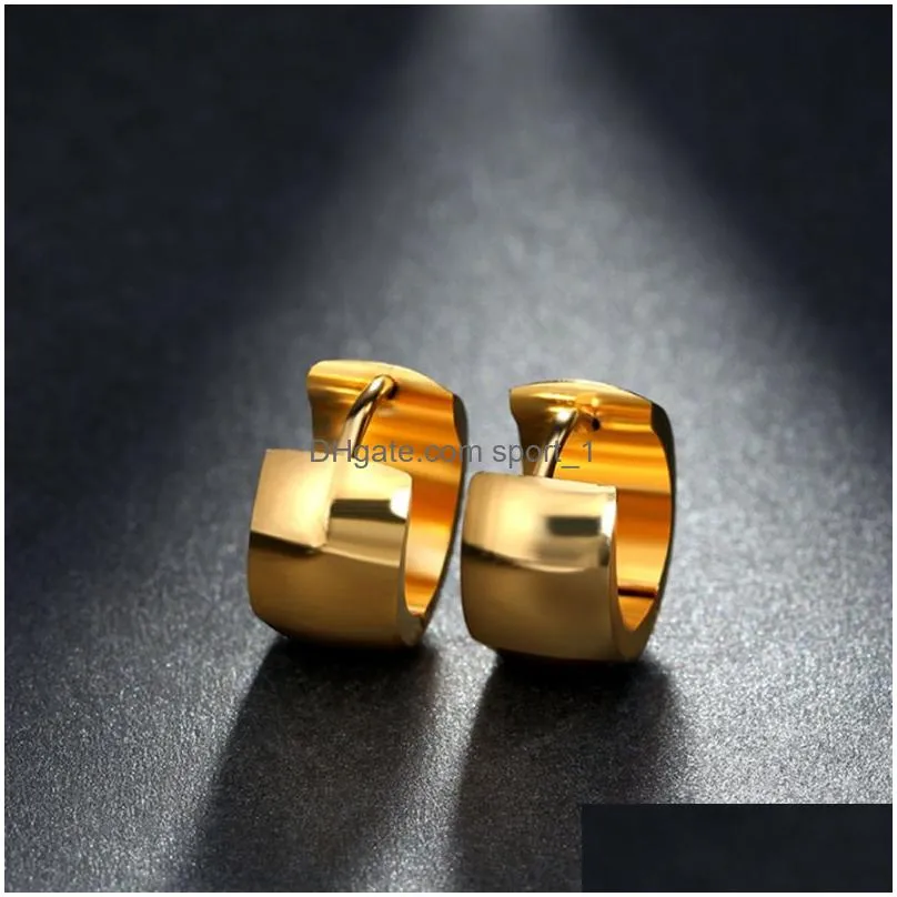 round stainless steel earrings for women rose gold small hoop earrings gold silver party jewelry