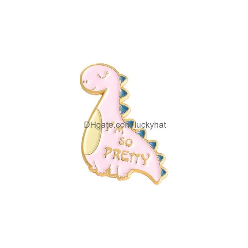 cute cartoon dinosaur brooch shirt backpack pins enamel badges broches for men women badge pins brooches jewelry accessories