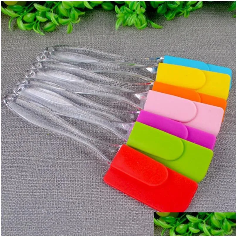 silicone cake scraper spatula tools kitchen dessert jam smear spatulas ecofriendly transparent handle baking tool butter knife bh2429