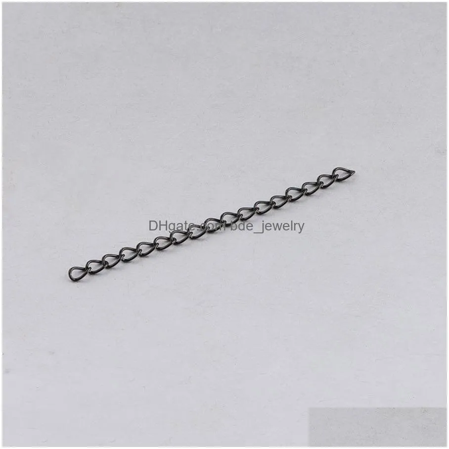0.5mm thick stainless steel extension chain bracelet necklace tail chain 5cm length line chain diy jewelry accessories