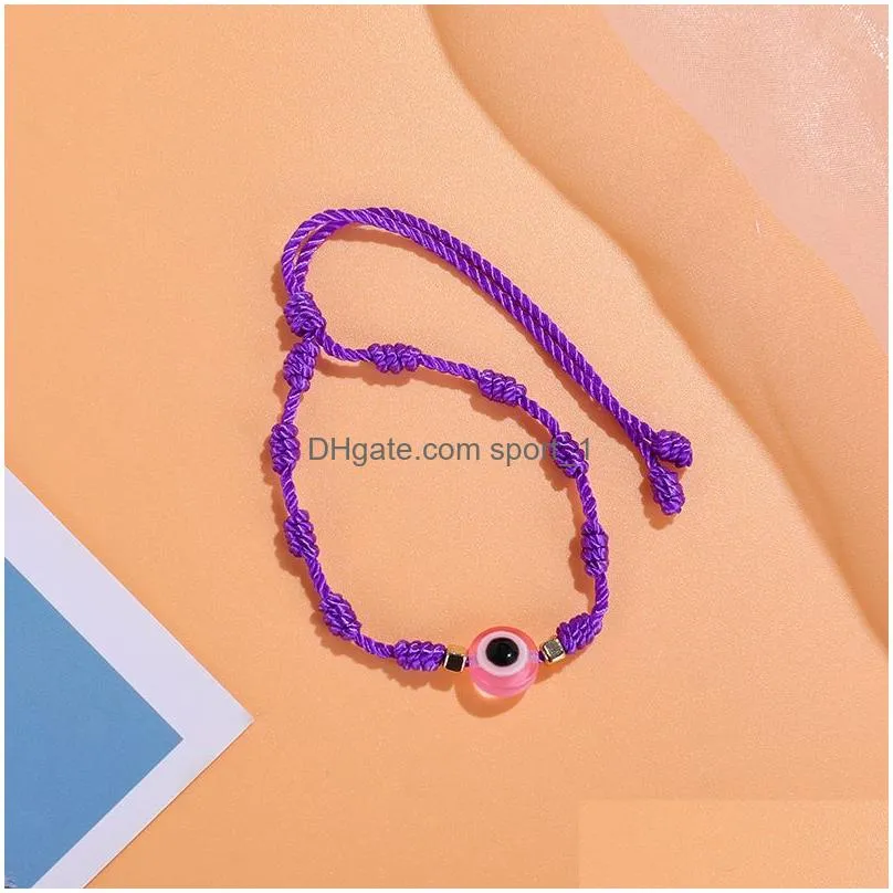 turkish eye bracelets handmade braided 7 knots lucky evil blue eye bracelet friendship jewelry