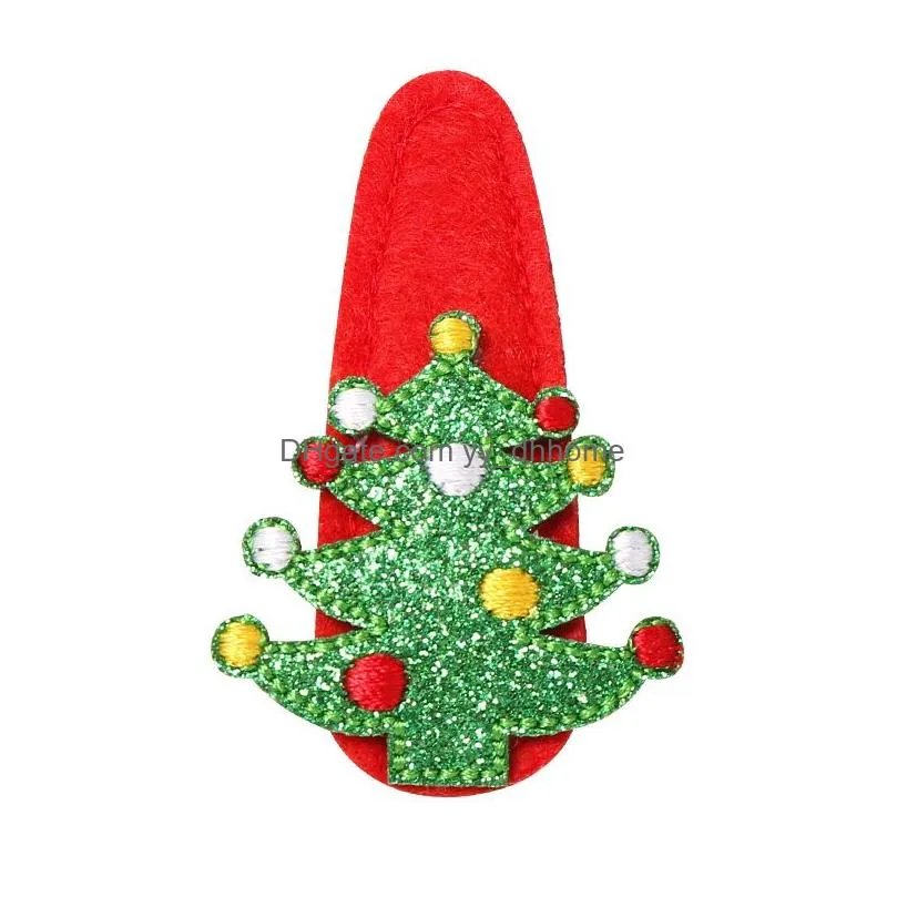 sequins christmas hair clips children cartoon bangs bb clip party decoration hairpin year gift headwear