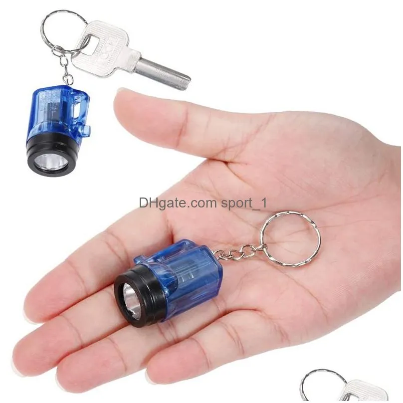 led flashlight keychain pendant night strong light flashlight crafts luggage decoration key chain keyring