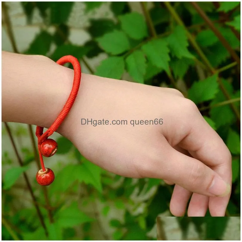 women lucky bracelets bead red string ceramic bracelets bangles handmade for men women accessories lovers lucky jewelry