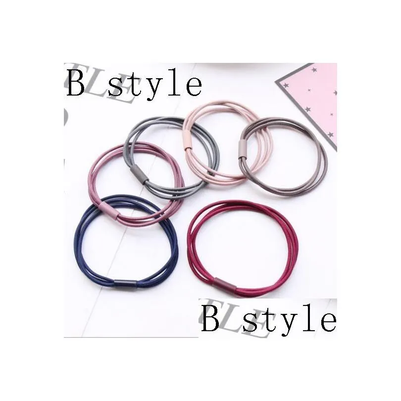 hair accessories cord gum hair tie girls elastic hair band ring rope candy color circle stretchy scrunchy mixed color