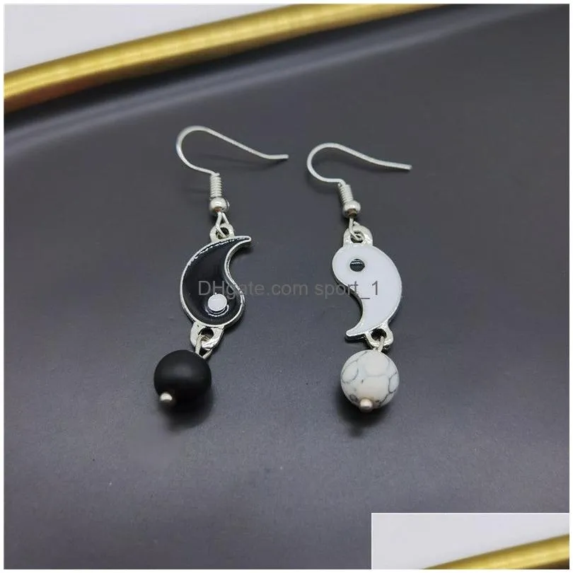 tai chi gossip drop earring dangle for women fashion drip oil simple ladies romantic ball pendant earrings jewelry