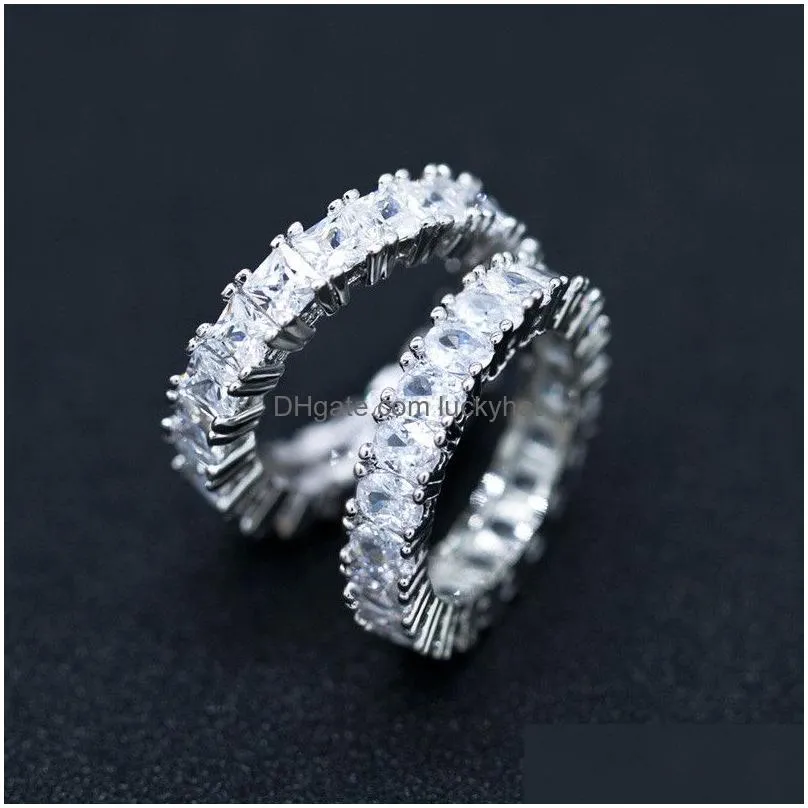 eternal zircon finger ring cz wedding ring irregular white cubic zircon engagement rings love heart wedding band rings