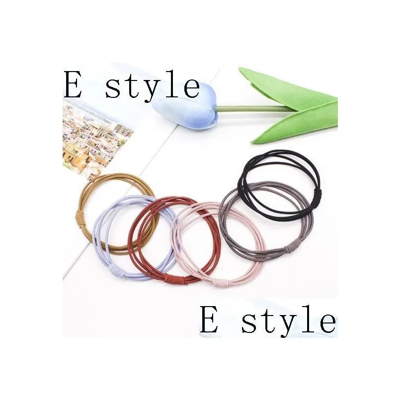 hair accessories cord gum hair tie girls elastic hair band ring rope candy color circle stretchy scrunchy mixed color