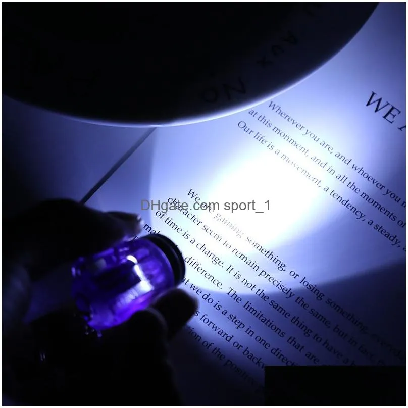 led flashlight keychain pendant night strong light flashlight crafts luggage decoration key chain keyring