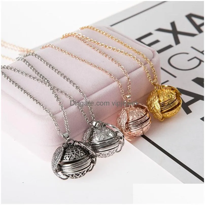 2019 magic p o pendant memory floating locket necklace plated angel wings oil diffuser flash box fashion album box necklaces for