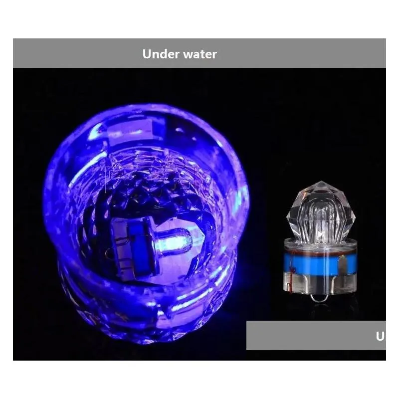 led garden supplie deep drop underwater diamond fishing flashing light bait lure squid strobe popular deep sea fish lamp