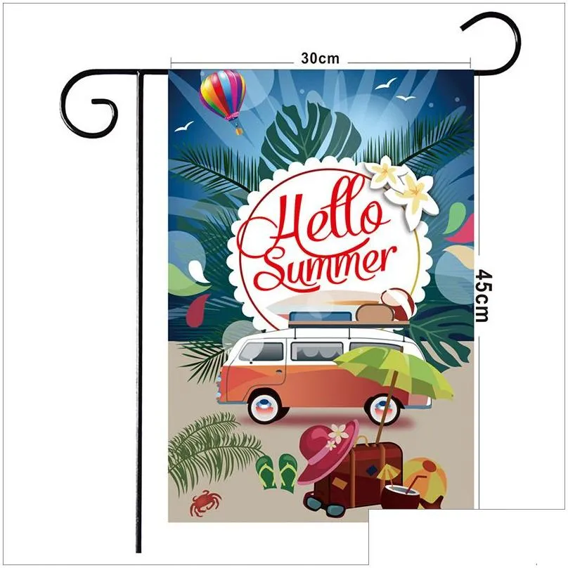 30x45cm blank sublimation garden flags 100% polyester 3 layers white banner flags triple ply with black shading coth heat transfer double sides printing