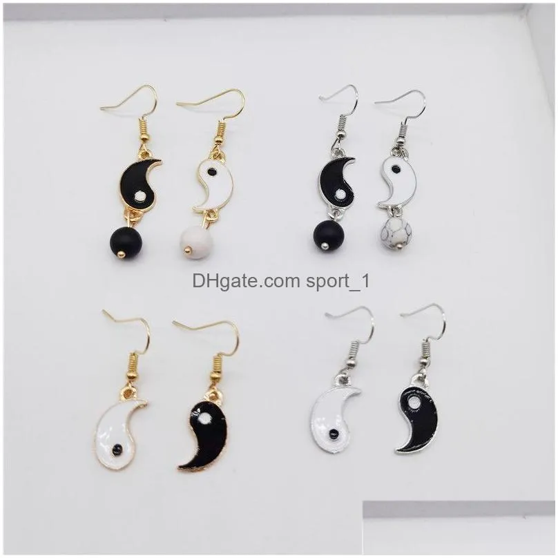 tai chi gossip drop earring dangle for women fashion drip oil simple ladies romantic ball pendant earrings jewelry