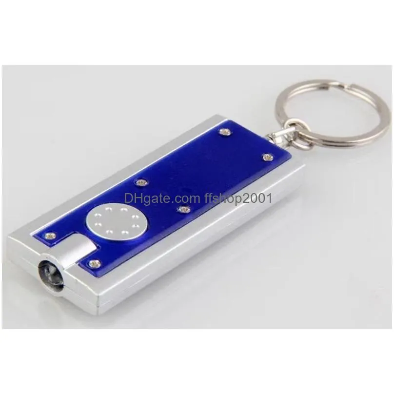 mini flashlight keychains led keychain light box type key chain lights keyring creative gifts